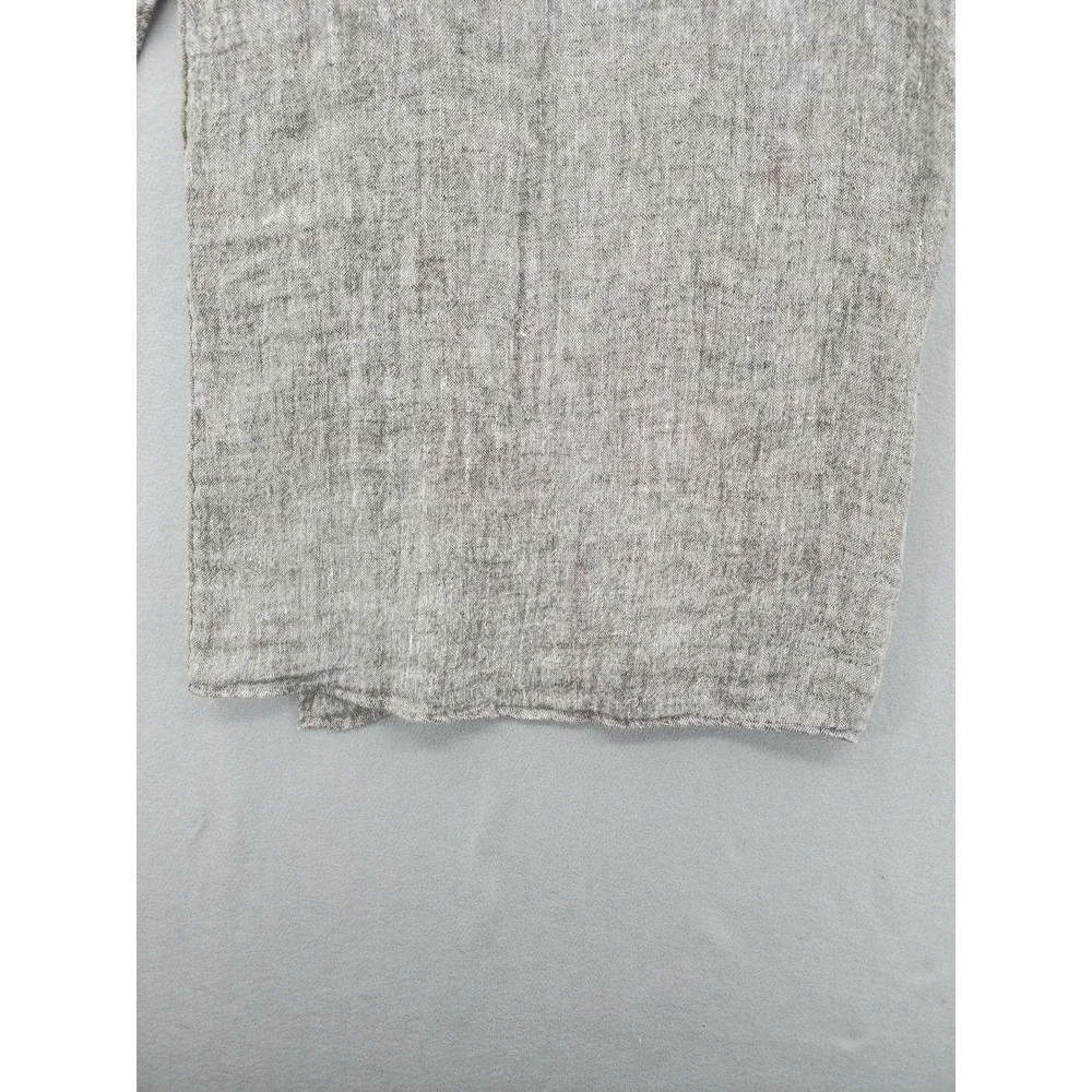 Pure Jill J. Jill 100% Linen Cardigan XS‎ Brown Marl Open Front Longline Sweater